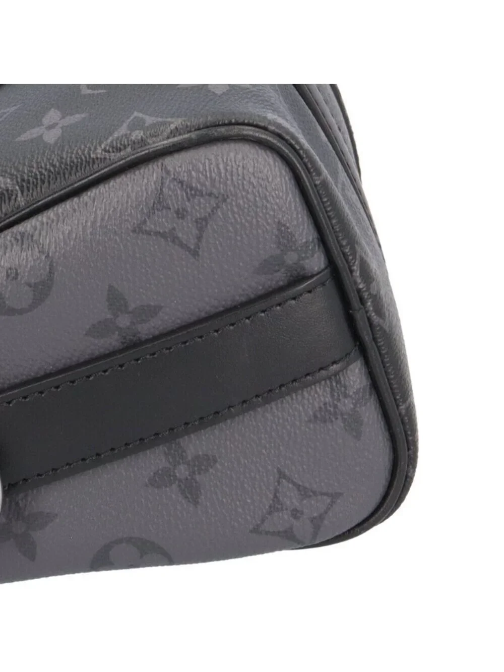 Louis Vuitton Keepall 25 Bandouliere Monogram Eclipse Shoulder Bag Black